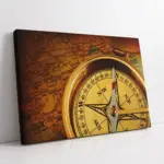 Pusulalı Harita | Kanvas Tablo | Cam Tablo | Mdf Tablo | A12001