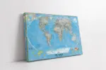 Eski Dünya Haritası | Kanvas Tablo | Cam Tablo | Mdf Tablo | A12035