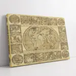 Eski Dünya Haritası | Kanvas Tablo | Cam Tablo | Mdf Tablo | A12045