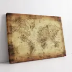 Eski Dünya Haritası | Kanvas Tablo | Cam Tablo | Mdf Tablo | A12046