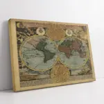 Eski Dünya Haritası | Kanvas Tablo | Cam Tablo | Mdf Tablo | A12047