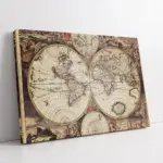 Eski Dünya Haritası | Kanvas Tablo | Cam Tablo | Mdf Tablo | A12061