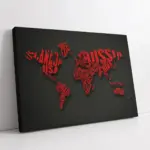 Dünya Haritası | Kanvas Tablo | Cam Tablo | Mdf Tablo | A12065