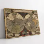 Eski Dünya Haritası | Kanvas Tablo | Cam Tablo | Mdf Tablo | A12067