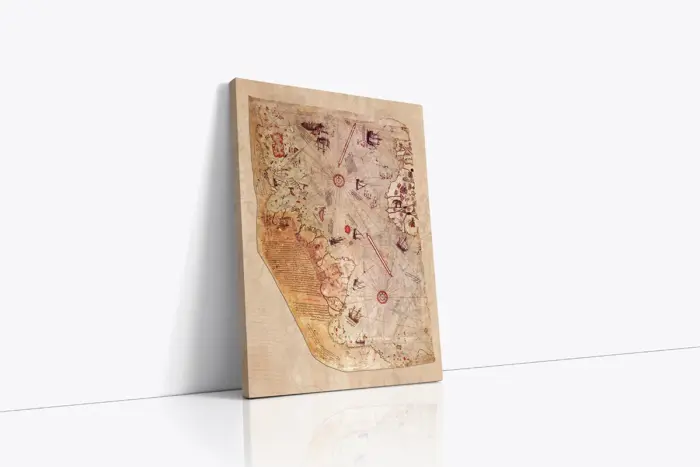 Piri Reis Haritası 1513 | Kanvas Tablo | Cam Tablo | Mdf Tablo | A12074 - Görsel 1