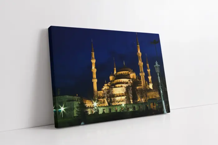 Sultanahmed Camii Gece | Kanvas Tablo | Cam Tablo | Mdf Tablo | A16008 - Görsel 1
