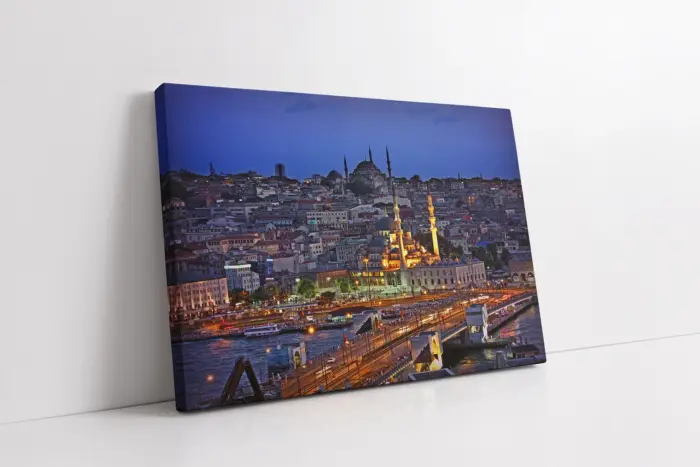 Gün Batımı Galatadan Eminönü | Kanvas Tablo | Cam Tablo | Mdf Tablo | A16010 - Görsel 1