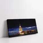 Kız Kulesi Gece | Kanvas Tablo | Cam Tablo | Mdf Tablo | A16016