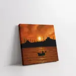 Gün Batımı İstanbul Silueti | Kanvas Tablo | Cam Tablo | Mdf Tablo | A16019