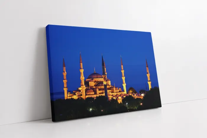 Sultanahmed Camii Gece | Kanvas Tablo | Cam Tablo | Mdf Tablo | A16027 - Görsel 1
