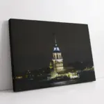 Kız Kulesi Gece | Kanvas Tablo | Cam Tablo | Mdf Tablo | A16028