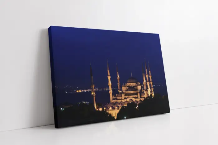 Sultanahmed Camii Gece | Kanvas Tablo | Cam Tablo | Mdf Tablo | A16031 - Görsel 1
