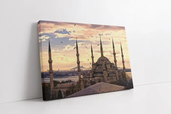Sultanahmed Camii Gece | Kanvas Tablo | Cam Tablo | Mdf Tablo | A16033 - Görsel 1