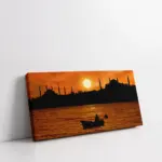 Gün Batımı Eşliğinde Camii | Kanvas Tablo | Cam Tablo | Mdf Tablo | A16152