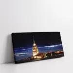 Gece Kız Kulesi | Kanvas Tablo | Cam Tablo | Mdf Tablo | A16154