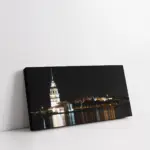 Gece Kız Kulesi | Kanvas Tablo | Cam Tablo | Mdf Tablo | A16162