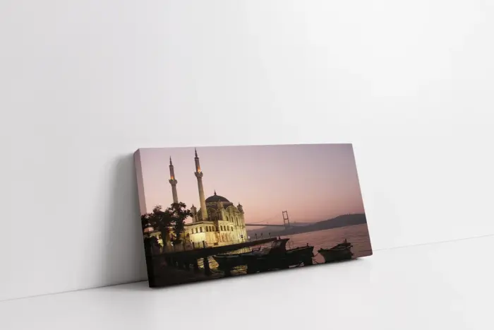 Gece Ortaköy Ve Boğaziçi | Kanvas Tablo | Cam Tablo | Mdf Tablo | A16163 - Görsel 1