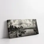 Siyah Beyaz Ortaköy | Kanvas Tablo | Cam Tablo | Mdf Tablo | A16167