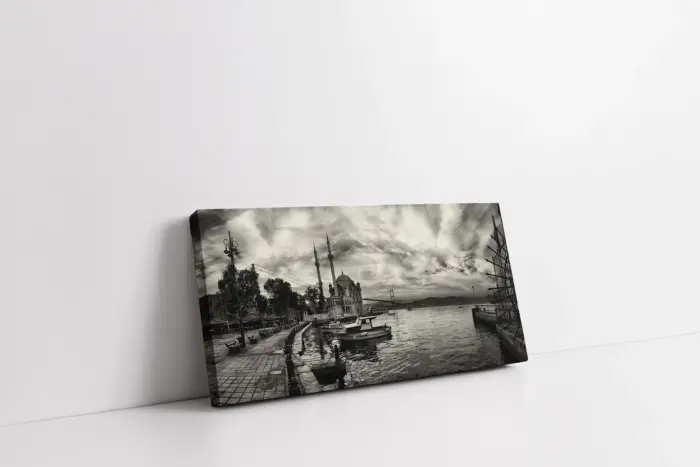 Siyah Beyaz Ortaköy | Kanvas Tablo | Cam Tablo | Mdf Tablo | A16167 - Görsel 1