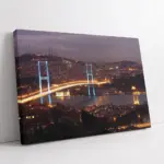 Gece Boğaziçi Köprüsü | Kanvas Tablo | Cam Tablo | Mdf Tablo | A16169