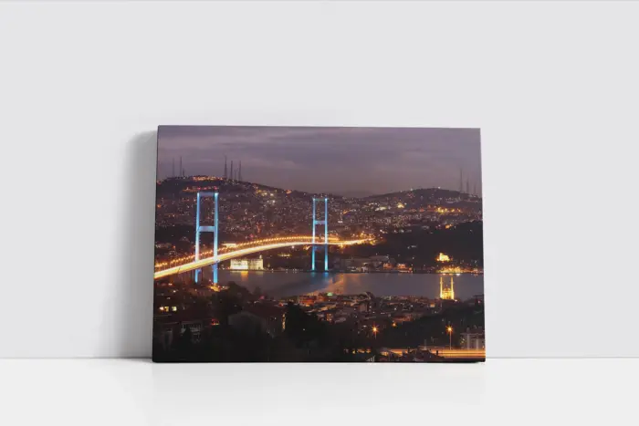 Gece Boğaziçi Köprüsü | Kanvas Tablo | Cam Tablo | Mdf Tablo | A16169 - Görsel 2