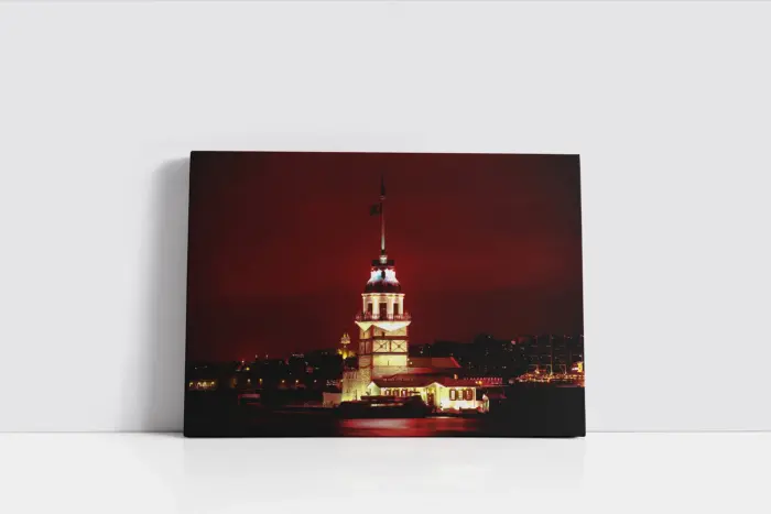 Gece Kız Kulesi | Kanvas Tablo | Cam Tablo | Mdf Tablo | A16208 - Görsel 2