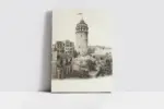 İstanbul Eski Galata | Kanvas Tablo | Cam Tablo | Mdf Tablo | A16280 - Görsel 2