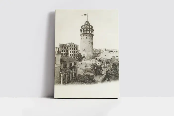 İstanbul Eski Galata | Kanvas Tablo | Cam Tablo | Mdf Tablo | A16280 - Görsel 2