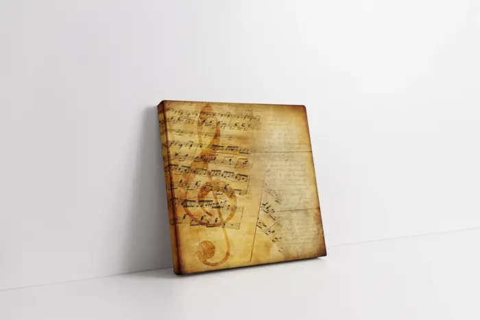 Musical Background | Kanvas Tablo | Cam Tablo | Mdf Tablo | A18016 - Görsel 1