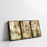 Tarihi Yapılar Kolaj | Kanvas Tablo | Cam Tablo | Mdf Tablo | A18025