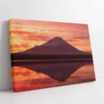 Suya Yansıyan Dağ Manzarası | Kanvas Tablo | Cam Tablo | Mdf Tablo | A20186