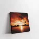 Kızıl Gökyüzü Ve Kuş | Kanvas Tablo | Cam Tablo | Mdf Tablo | A20214