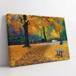 Sonbahar Yaprakları Ve Park | Kanvas Tablo | Cam Tablo | Mdf Tablo | A20251
