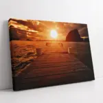 İskele Ve Gün Batımı | Kanvas Tablo | Cam Tablo | Mdf Tablo | A20286