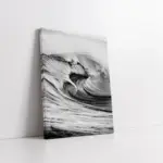 Siyah Beyaz Dalgalı Deniz | Kanvas Tablo | Cam Tablo | Mdf Tablo | A20302