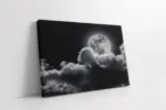 Siyah Beyaz Gezegen | Kanvas Tablo | Cam Tablo | Mdf Tablo | A20312