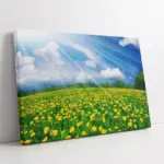 Yemyeşil Ayçiçek Tarlası | Kanvas Tablo | Cam Tablo | Mdf Tablo | A20431