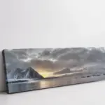 Gün Batımı Ve Deniz Siyah Beyaz | Kanvas Tablo | Cam Tablo | Mdf Tablo | A20498