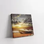 Gün Batımı Ve Kayık | Kanvas Tablo | Cam Tablo | Mdf Tablo | A20547