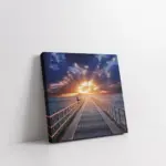 Gün Batımı Deniz Ve İskele | Kanvas Tablo | Cam Tablo | Mdf Tablo | A20563