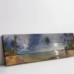 Palmiye Ağaçlı Deniz Manzası | Kanvas Tablo | Cam Tablo | Mdf Tablo | A20565