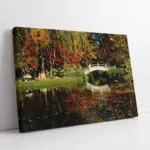 Gölet Üzerinde Minyatür Köprü | Kanvas Tablo | Cam Tablo | Mdf Tablo | A20664