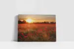 Gün Batımı Eşliğinde Kırmızı Lale | Kanvas Tablo | Cam Tablo | Mdf Tablo | A20696 - Görsel 2