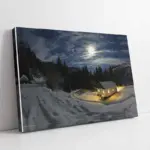 Karlar Altında Kalmış Kulübe | Kanvas Tablo | Cam Tablo | Mdf Tablo | A20743