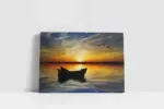 Gündoğumu Ve Kayık | Kanvas Tablo | Cam Tablo | Mdf Tablo | A20815 - Görsel 2