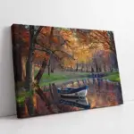 Gölde Kayık | Kanvas Tablo | Cam Tablo | Mdf Tablo | A20930