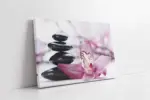 Spa Taşları Ve Orkide | Kanvas Tablo | Cam Tablo | Mdf Tablo | A23167