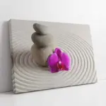 Spa Taşları Ve Orkide | Kanvas Tablo | Cam Tablo | Mdf Tablo | A23182