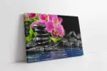 Spa Taşları Ve Orkide | Kanvas Tablo | Cam Tablo | Mdf Tablo | A23239
