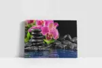 Spa Taşları Ve Orkide | Kanvas Tablo | Cam Tablo | Mdf Tablo | A23239 - Görsel 2
